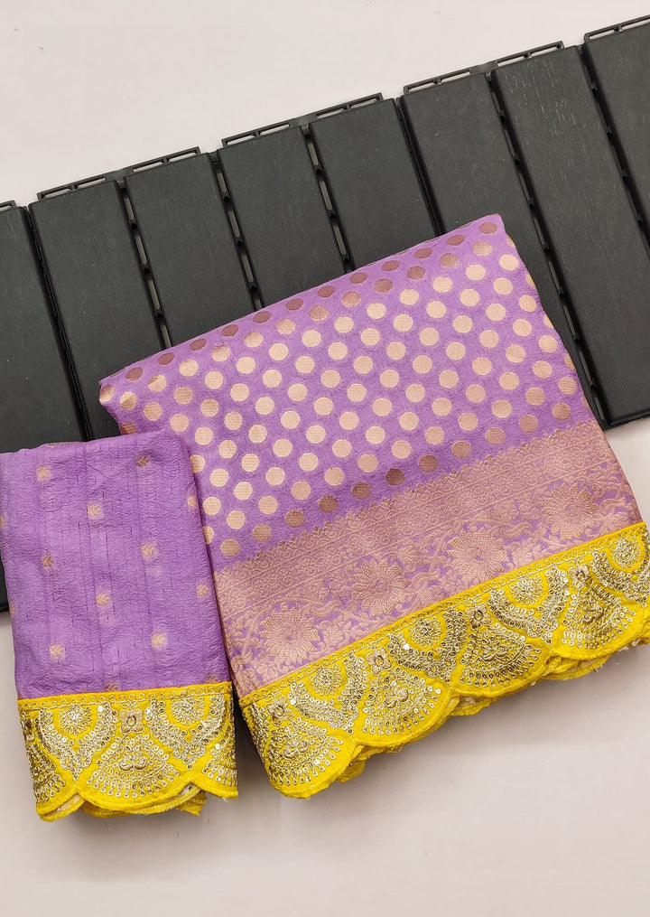 Spot The Dot (Banarasi Crape Silk Saree)