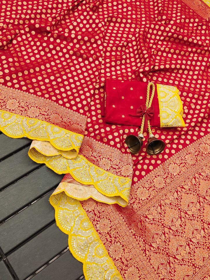 Spot The Dot (Banarasi Crape Silk Saree)