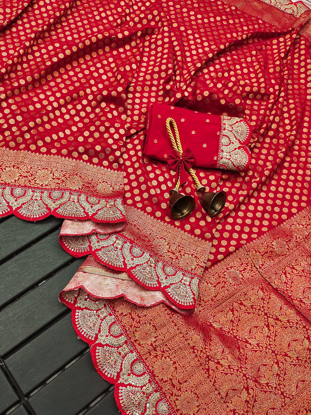 Spot The Dot (Banarasi Crape Silk Saree)