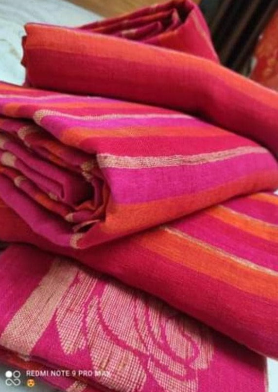 Linen Stripe saree