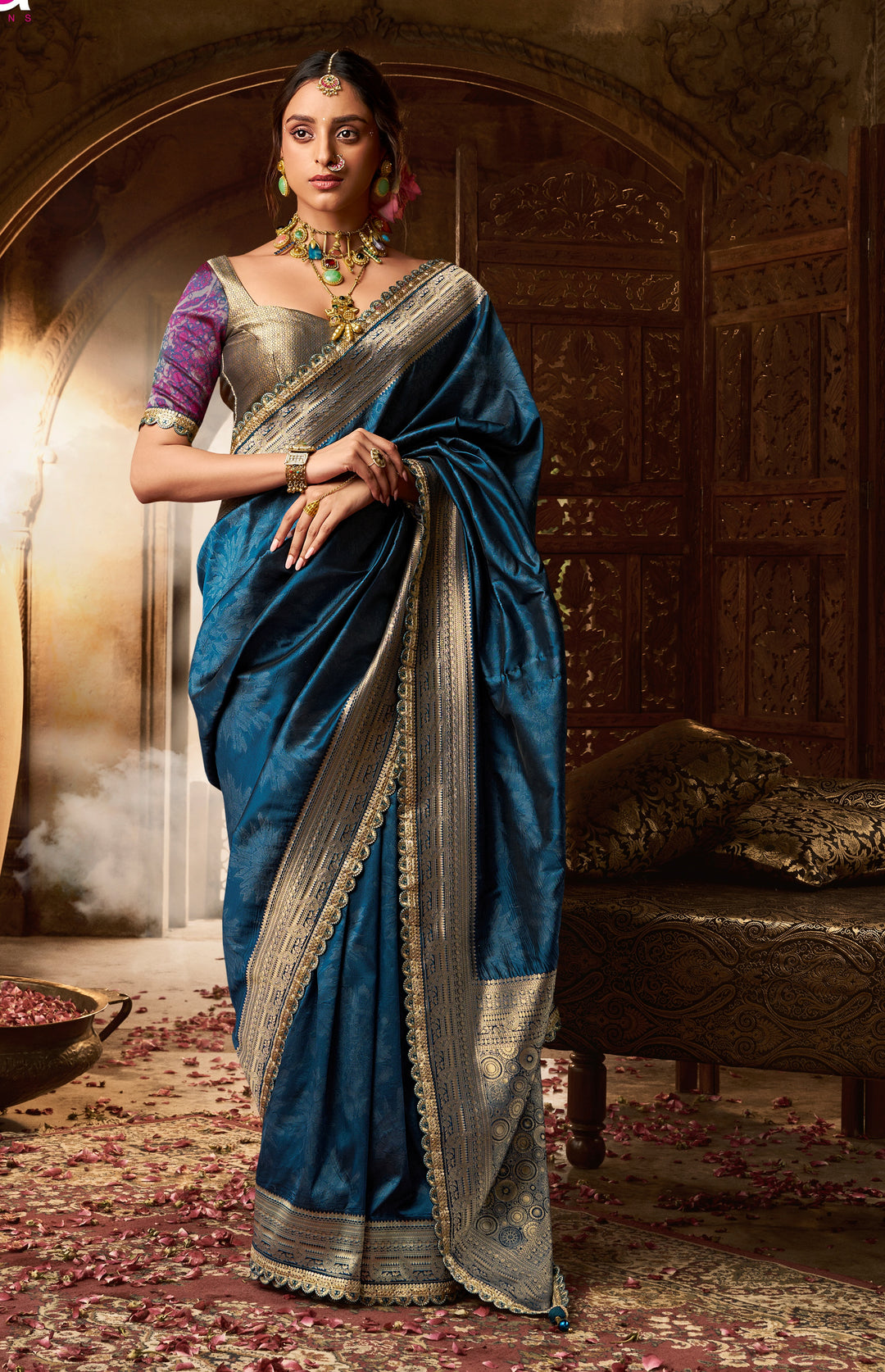 Kusum Kunj Banarasi Soft Silk Saree