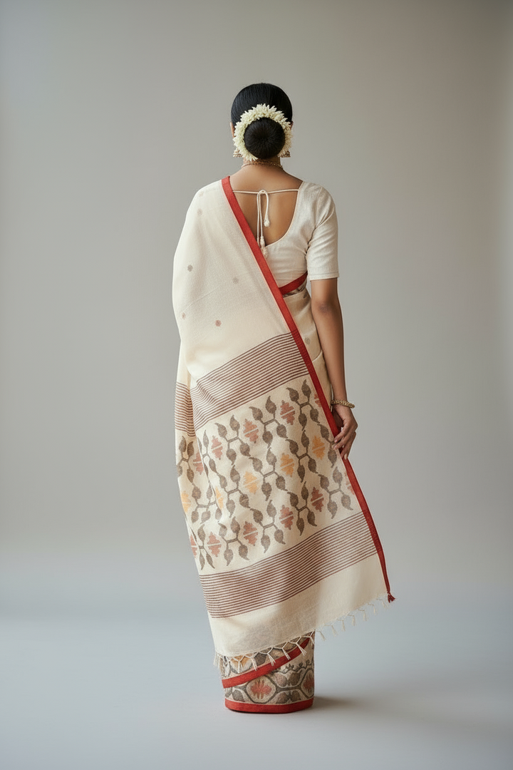 Heritage Of Bengal Khadi Cotton Saree