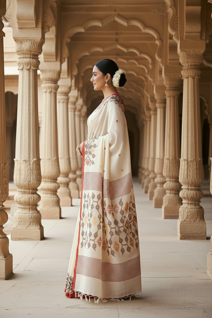Heritage Of Bengal Khadi Cotton Saree