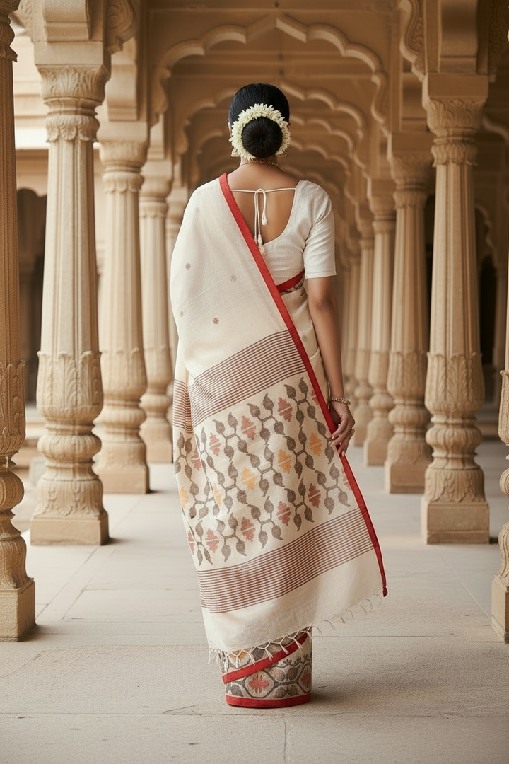 Heritage Of Bengal Khadi Cotton Saree