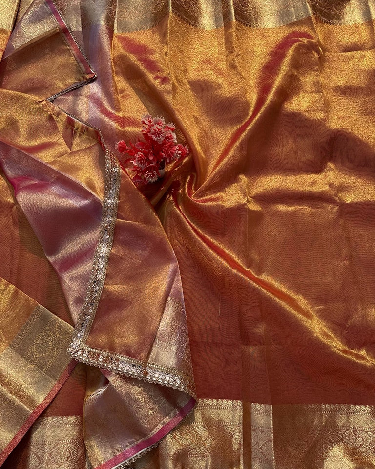 September Song Banarasi Tissue Katan Silk Saree