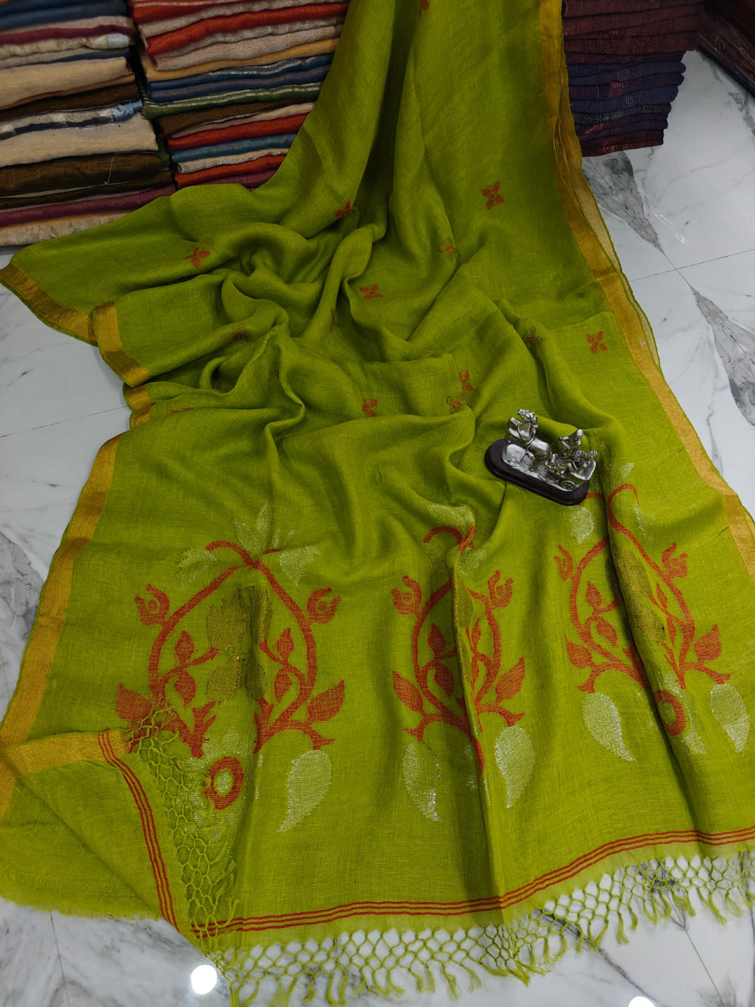 Summer Petal Linen Benarasi