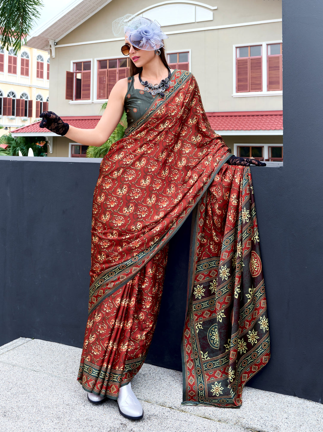 Dream Castle Satin Silk Banarasi Saree