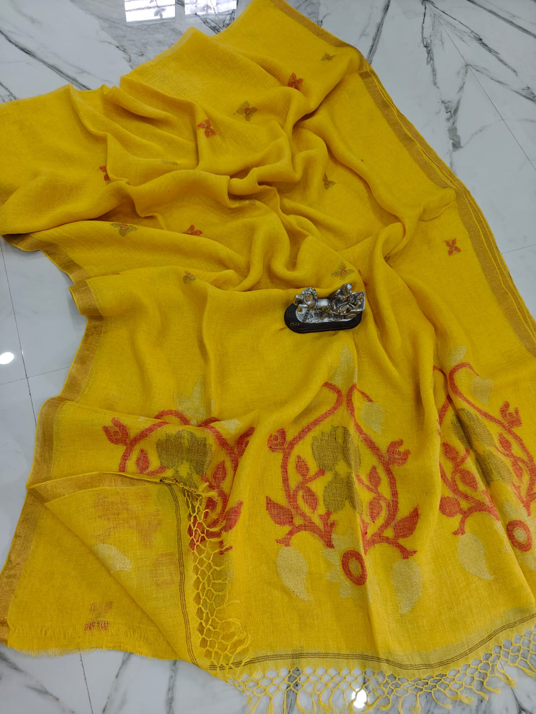 Summer Petal Linen Benarasi
