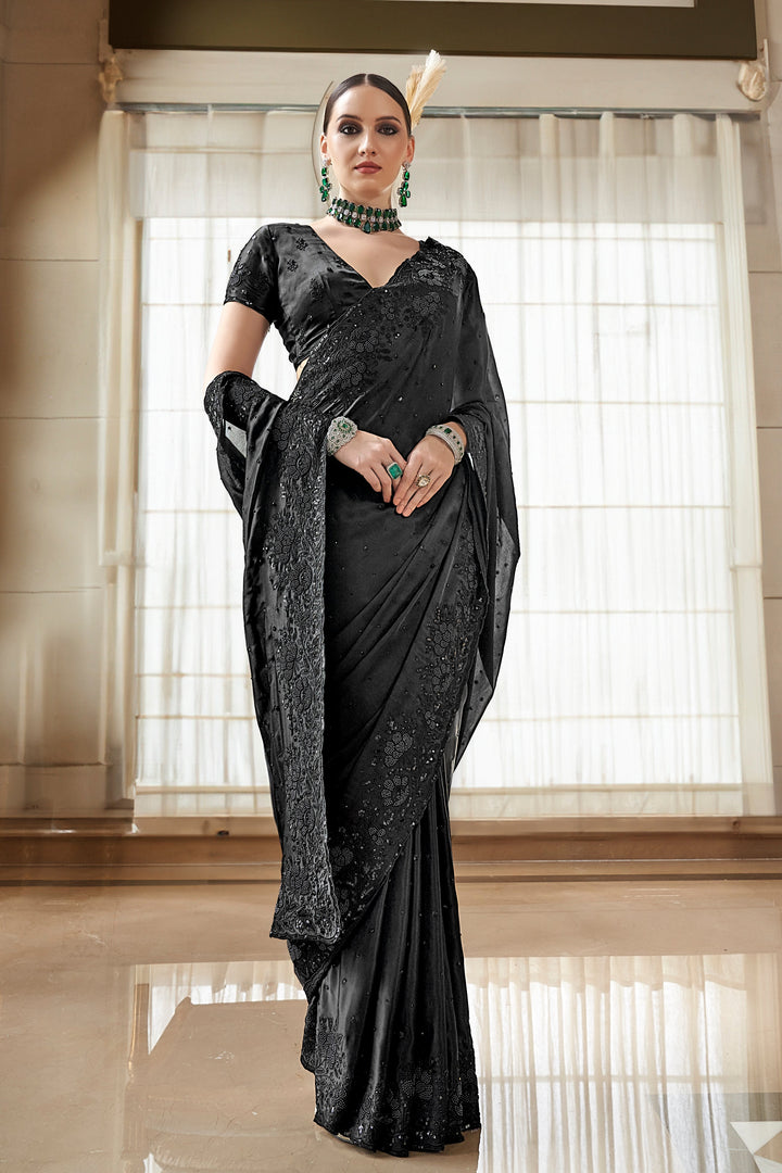 Autumn Song Tissue Georgette Silk Saree