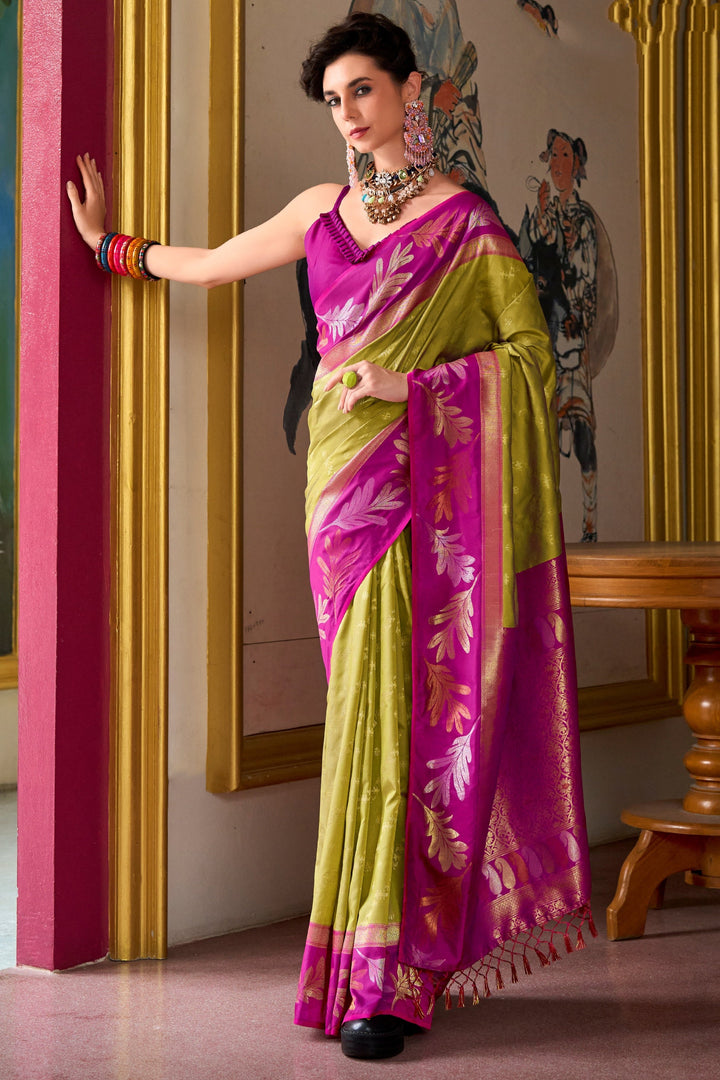 Only She Banarasi Soft Silk Saree