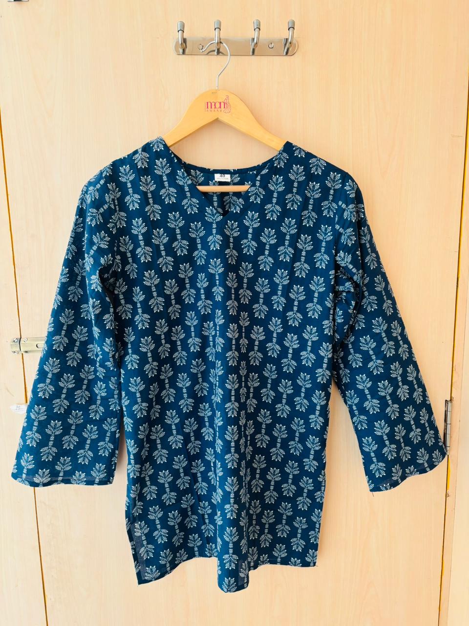 Blue Star-Pure Cotton Kurti