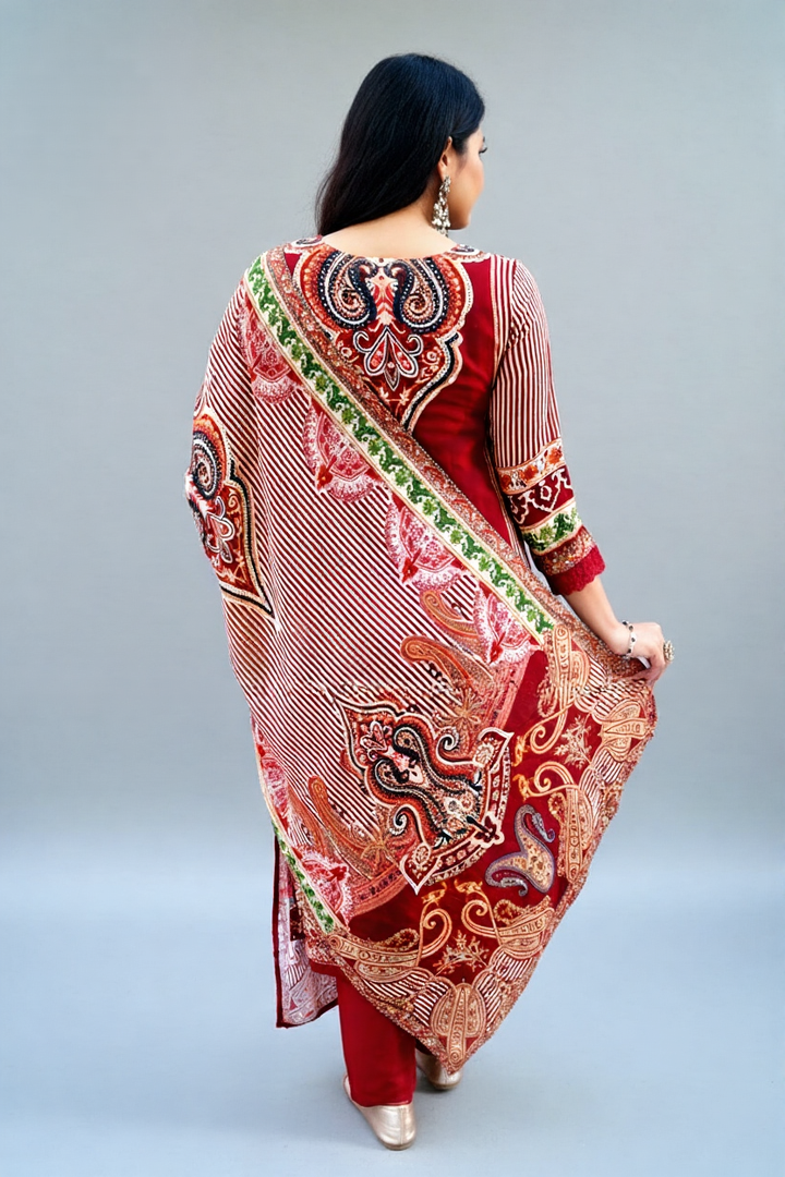 Mirrored Grace-Pakistani Style Kurti Set