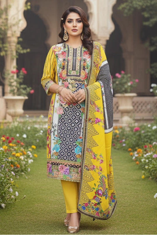 Choose The Best - Pakistani Style Pure Muslin Kurti Set