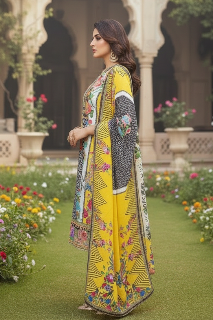 Choose The Best - Pakistani Style Pure Muslin Kurti Set