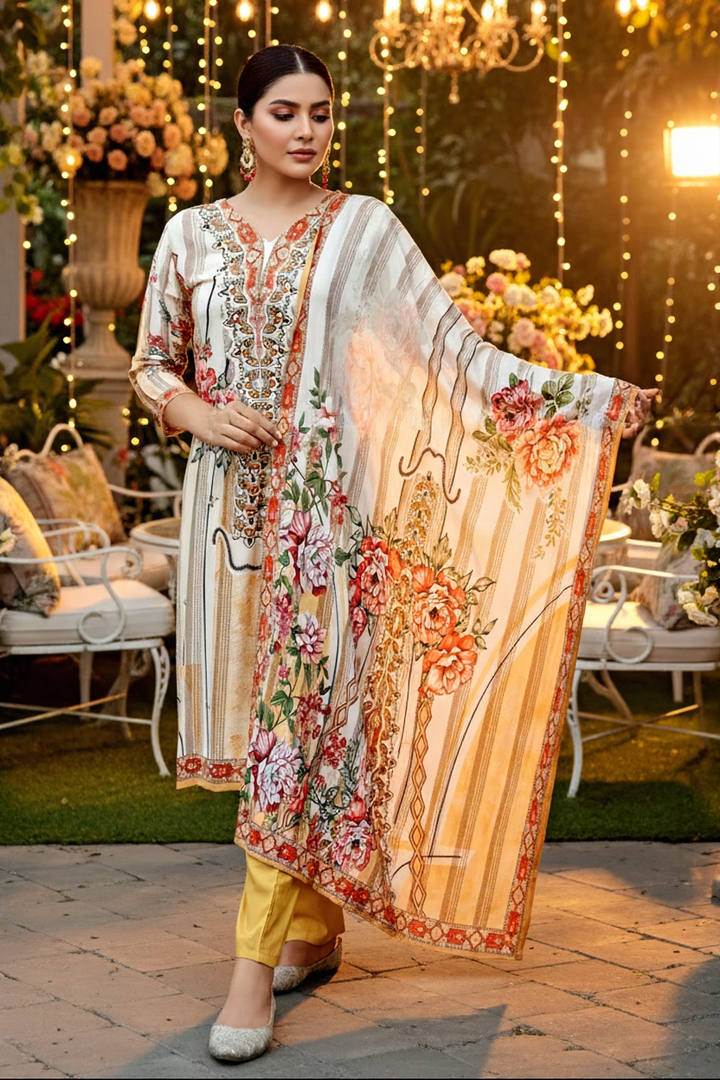 Sundar Aangan - Pakistani Style Muslin Crepe Kurti set