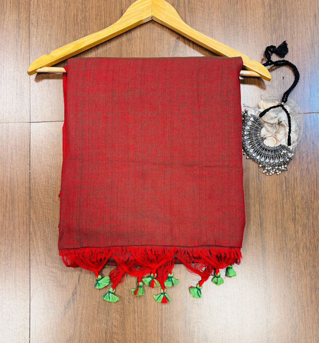 Dual Fun- Bengal Khadi Cotton Saree