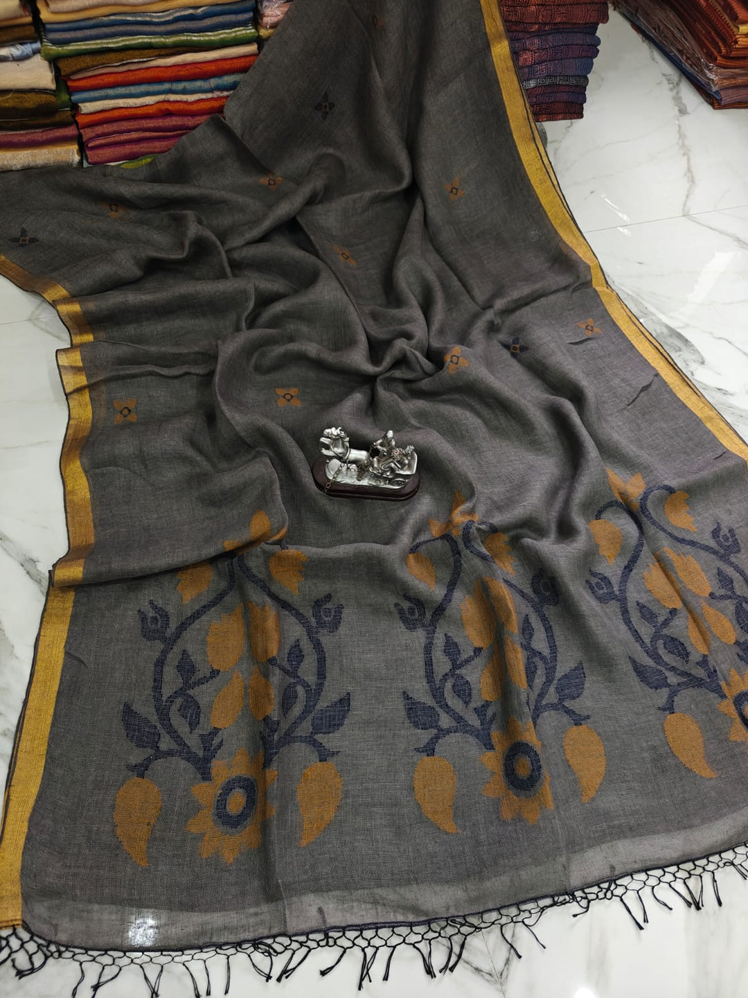 Summer Petal Linen Benarasi