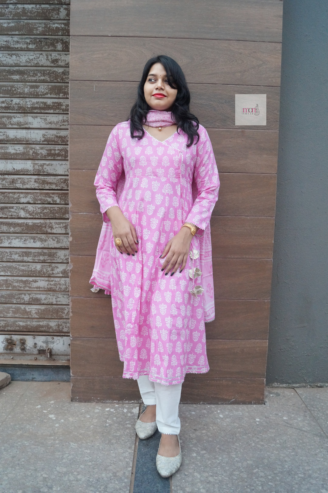 Festive Fashion(Beautiful Angrakha  Kurti Set)