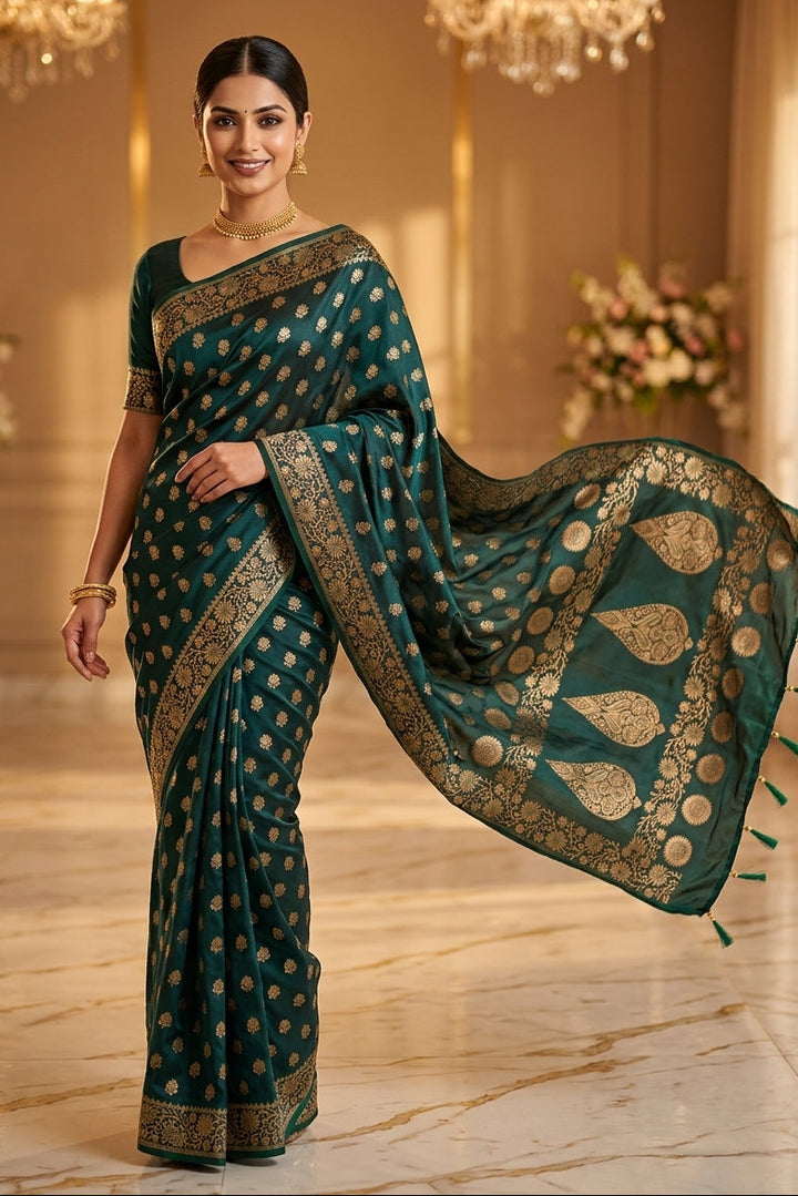 Flowy Magic (Satin Silk Saree)