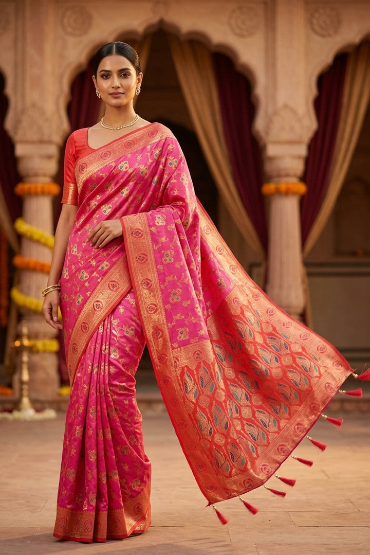 Trendsetting Aura(Satin Silk Saree)