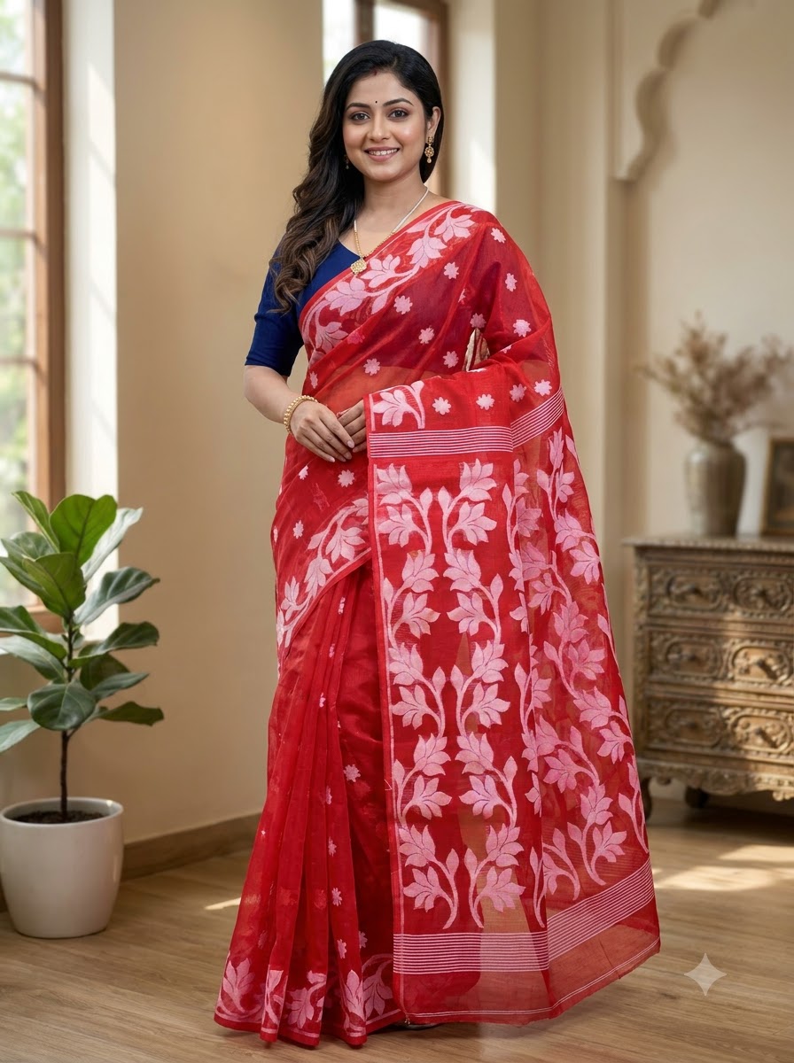 Meghla Bengal Jamdani Saree