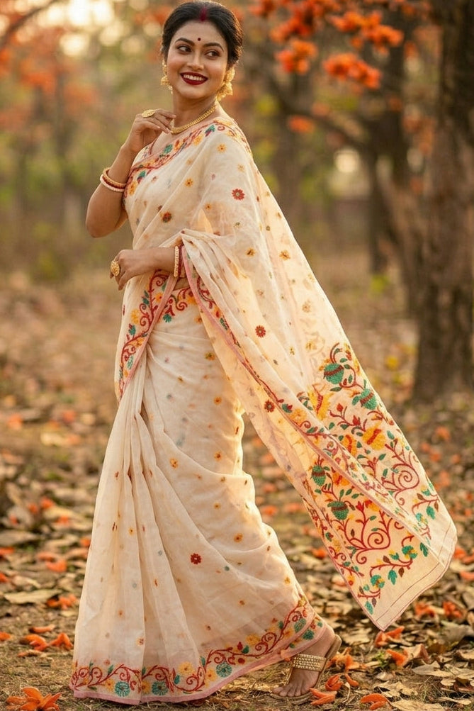 Rongoboti  (রঙ্গবতী)  Cotton Silk Saree