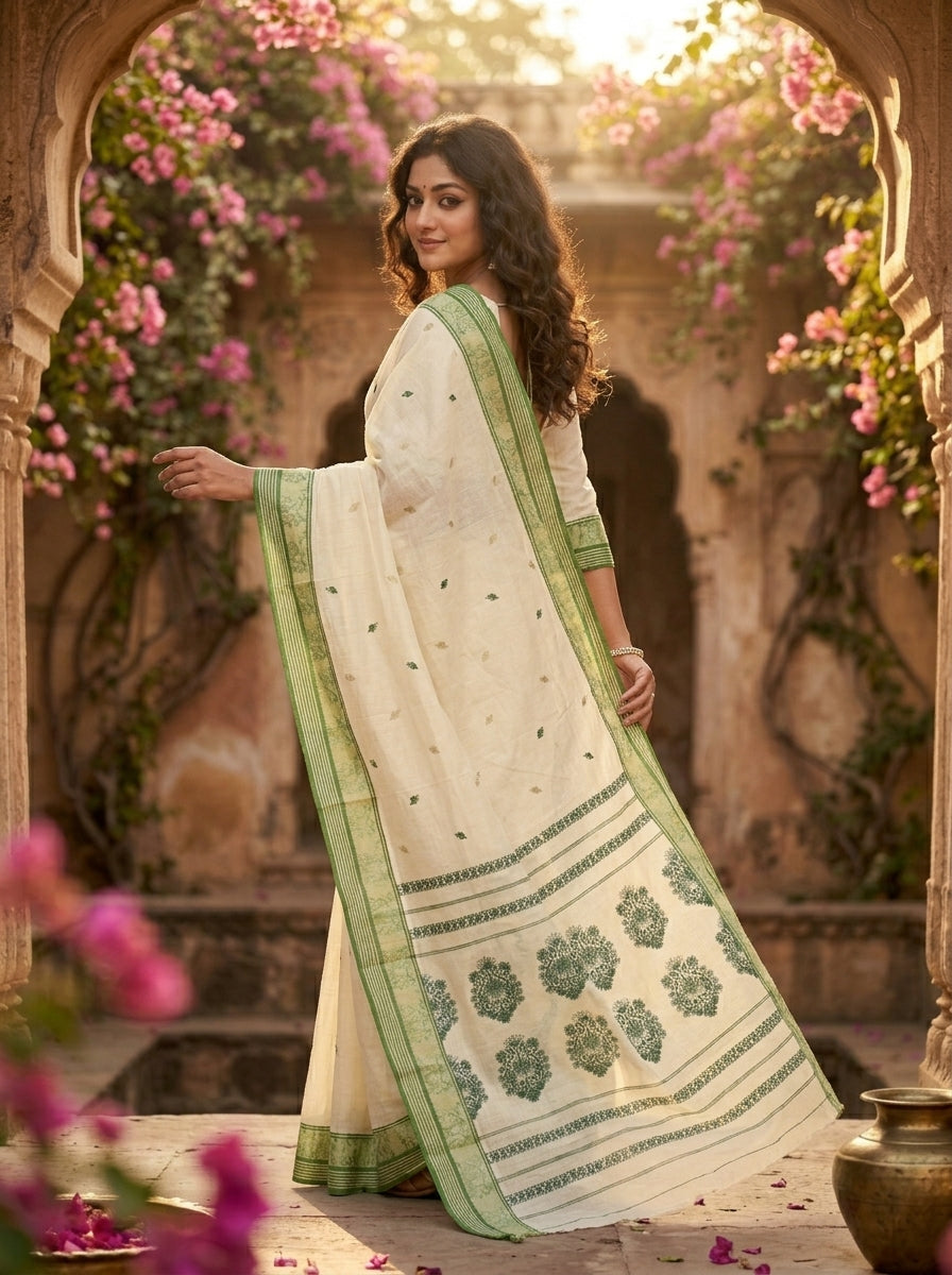 Bengal Tangail Tant Cotton Saree