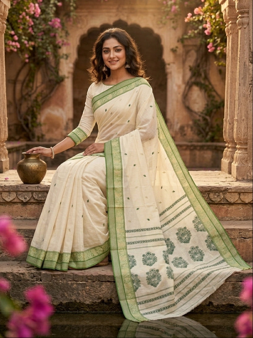 Bengal Tangail Tant Cotton Saree