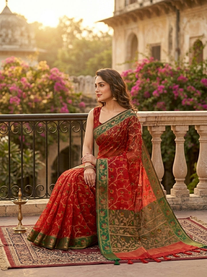 Divine Essence Muslin Jamdani Saree