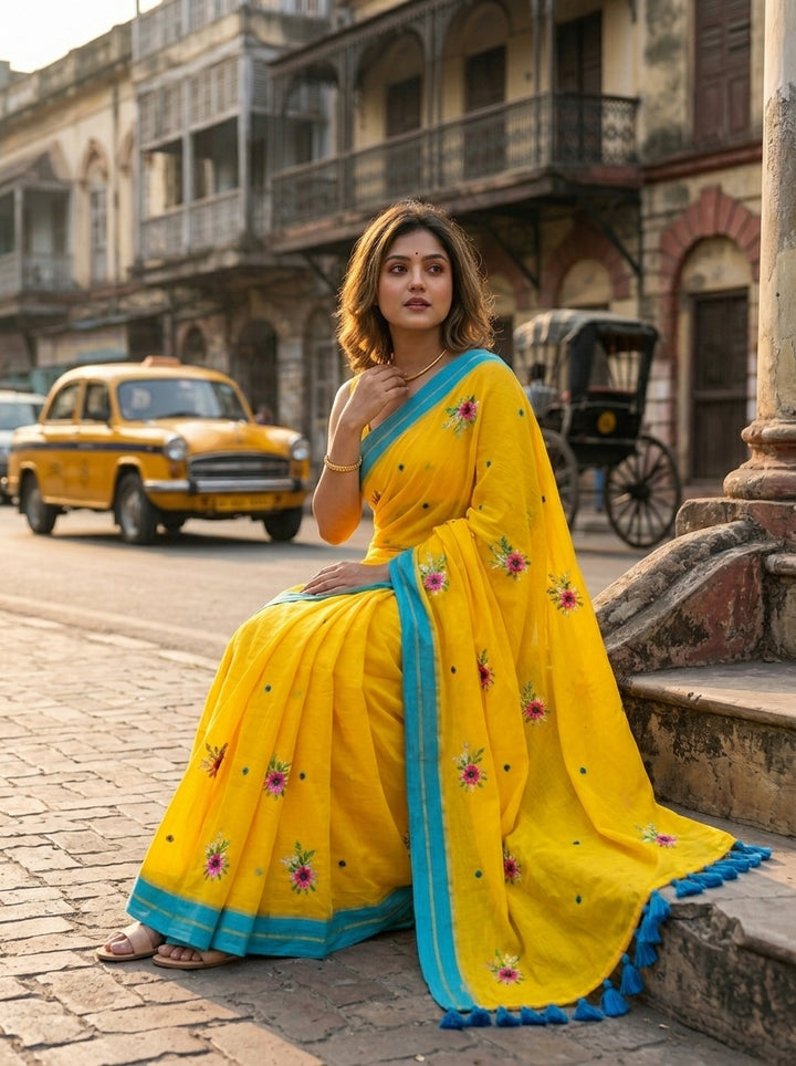 Jasmine Flora Cotton Saree
