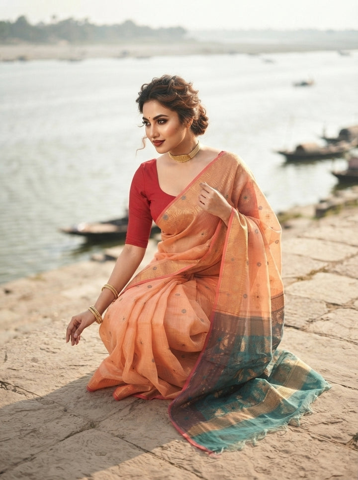 Bibhuti Dhakai Jamdani Saree