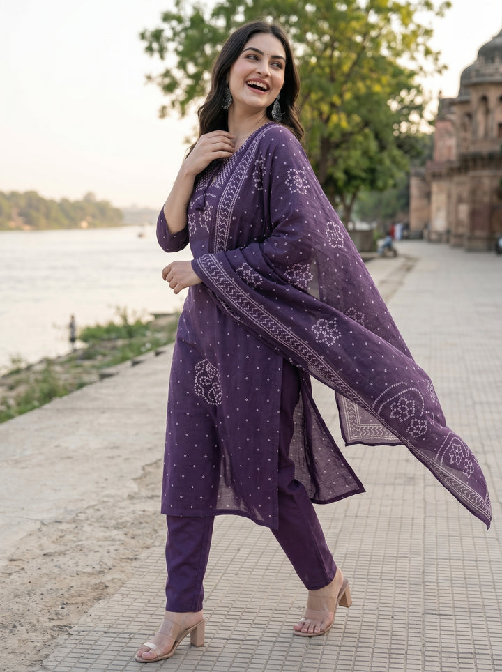 Sweet Girl Cotton Kurti Set