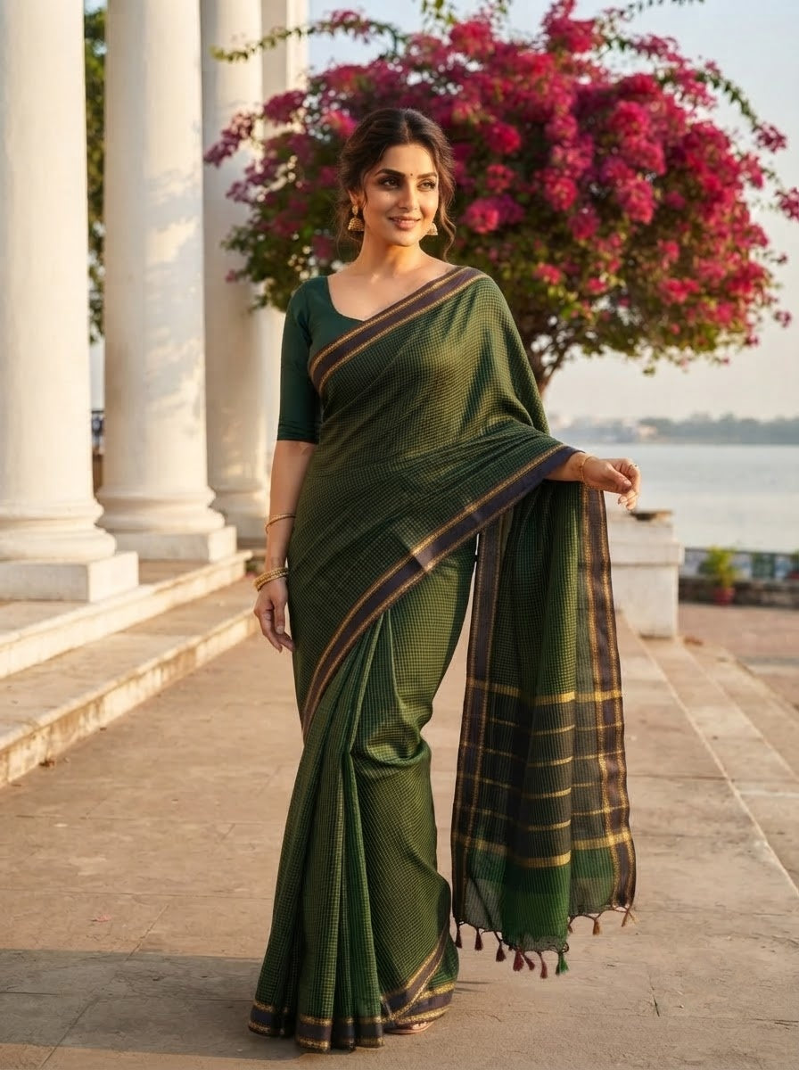 Forest Royale Cotton Saree