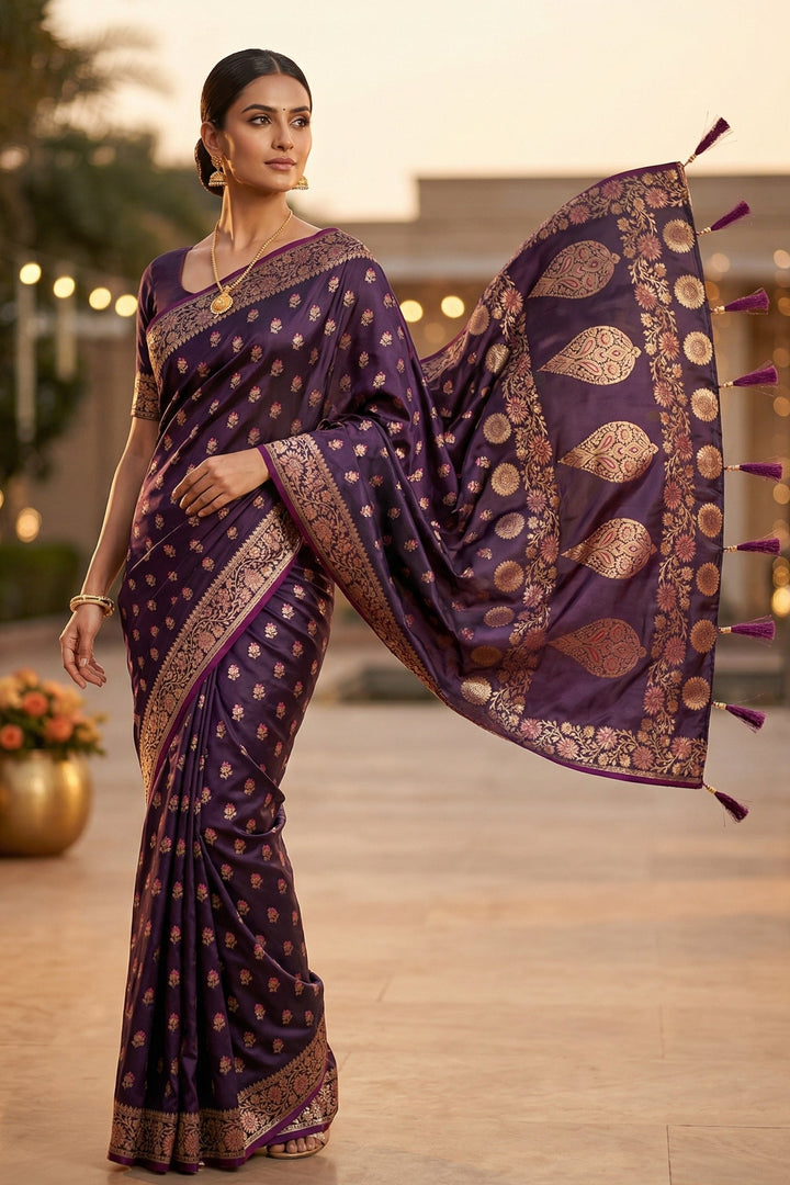Flowy Magic (Satin Silk Saree)