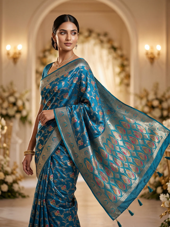 Trendsetting Aura(Satin Silk Saree)