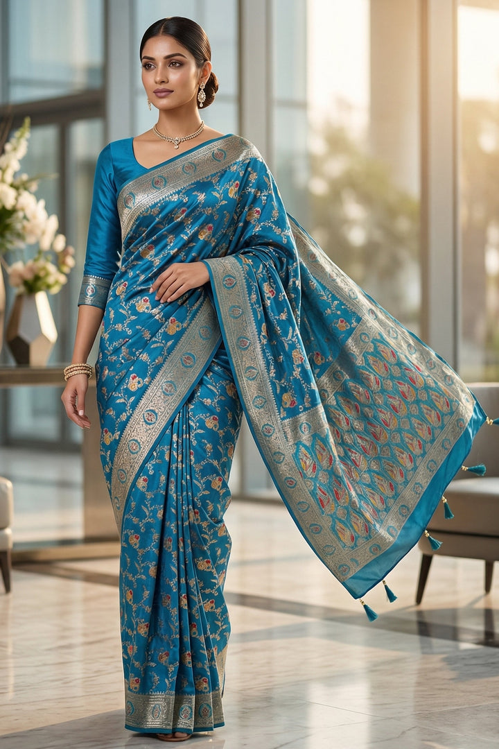 Trendsetting Aura(Satin Silk Saree)