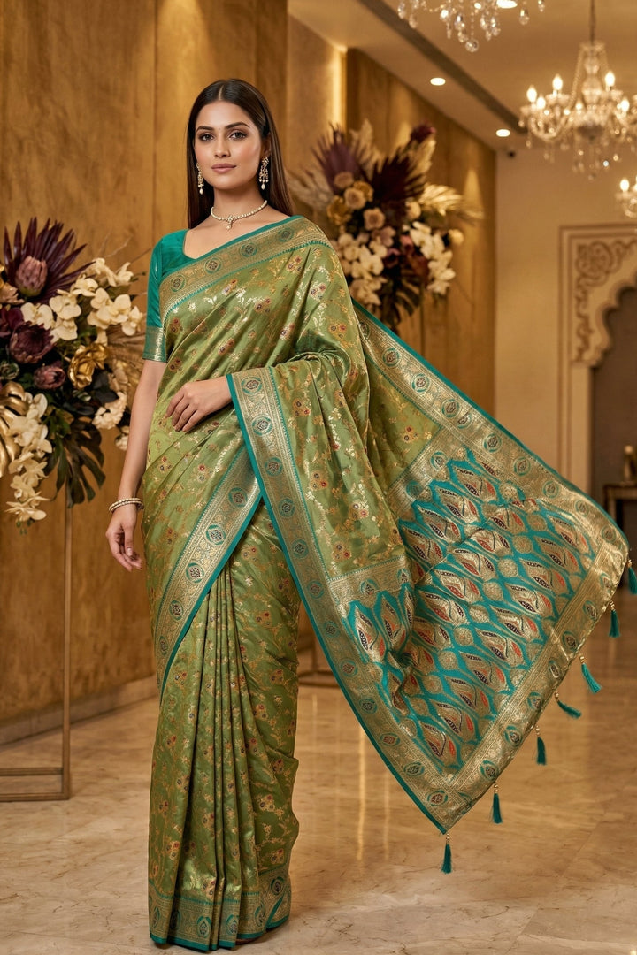 Trendsetting Aura(Satin Silk Saree)