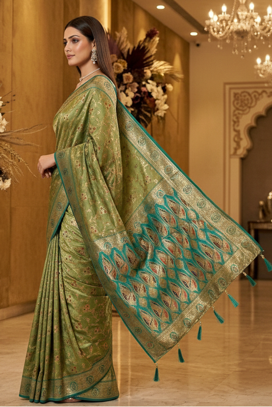 Trendsetting Aura(Satin Silk Saree)