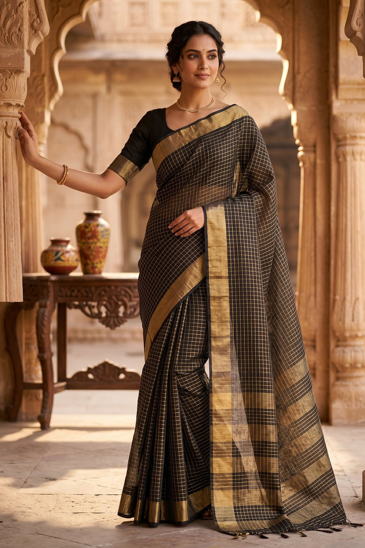 Kahaani Pure Handwoven Linen Saree
