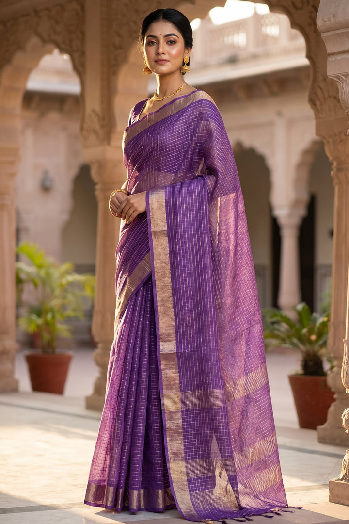 Kahaani Pure Handwoven Linen Saree