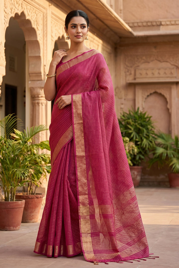 Kahaani Pure Handwoven Linen Saree