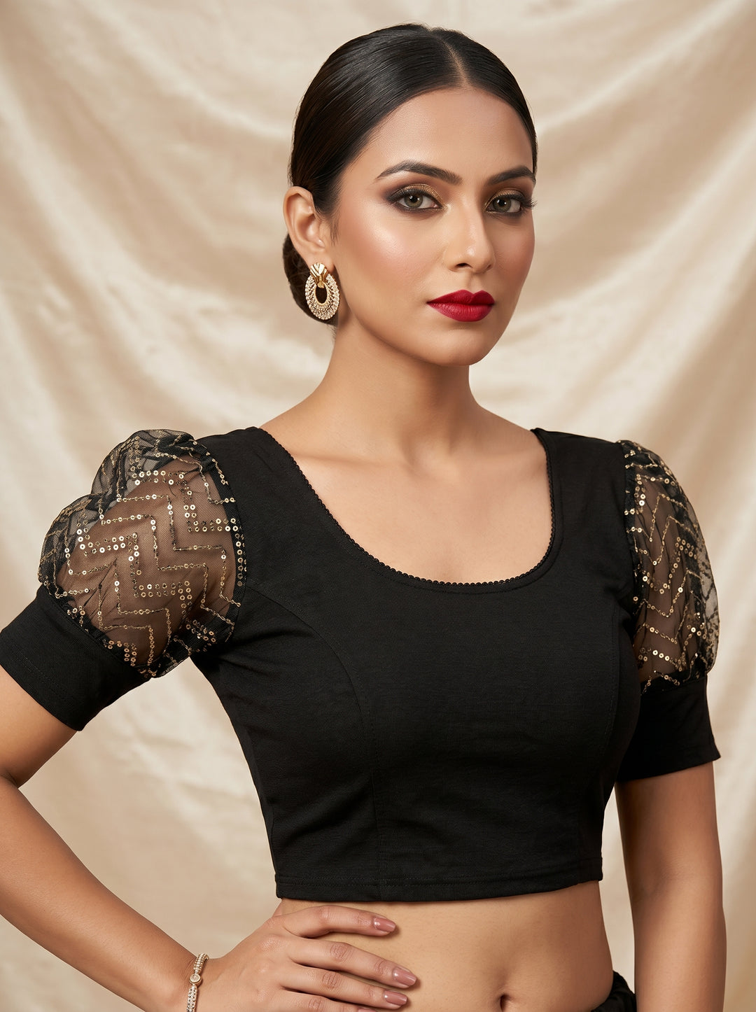 Crafted To Glow-Stretchable Knitted Blouse