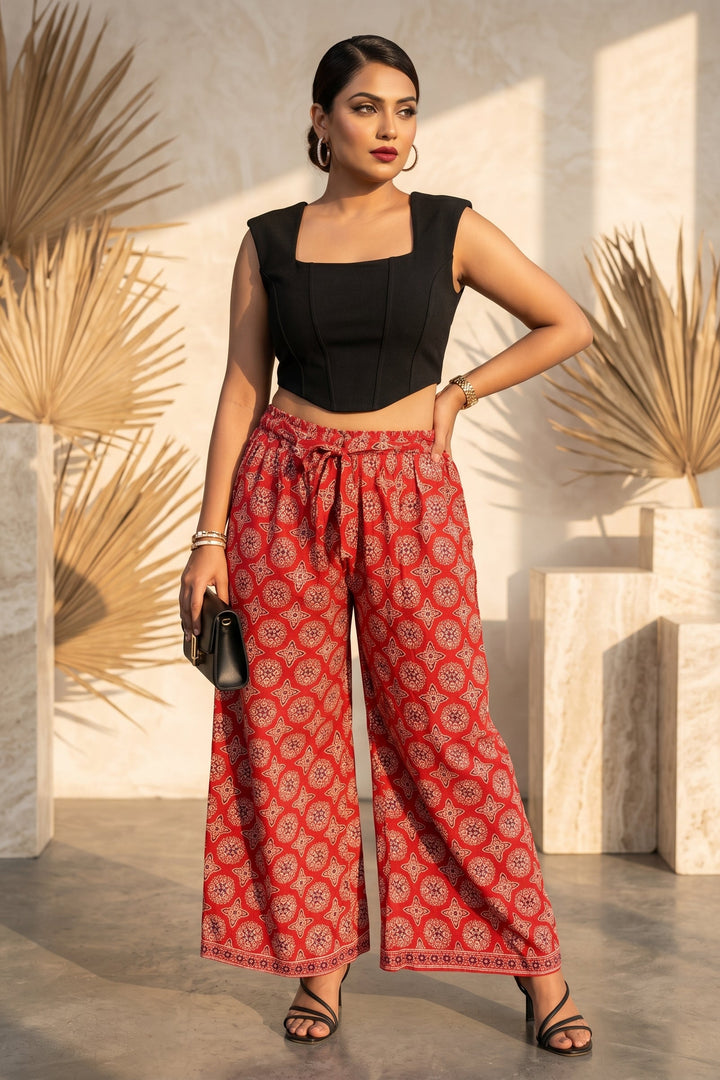 Marhaba  Cotton Palazzo(Free Size)