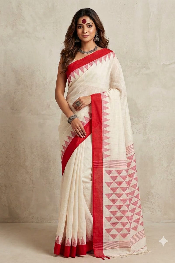 Linen Jamdani Saree