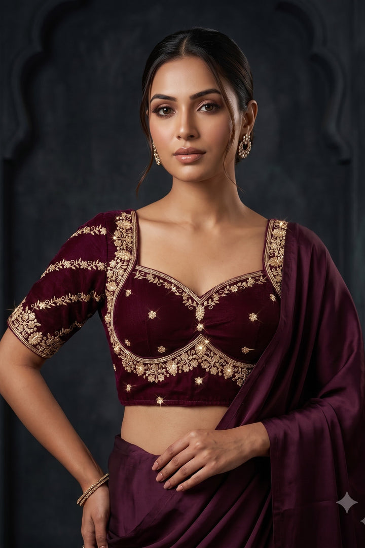 Fashion Fever Vichitra Silk Blouse