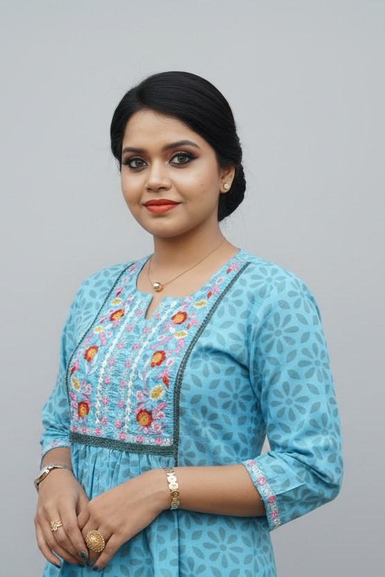 Vibrant Thread (Naira Cut Kurti Set)