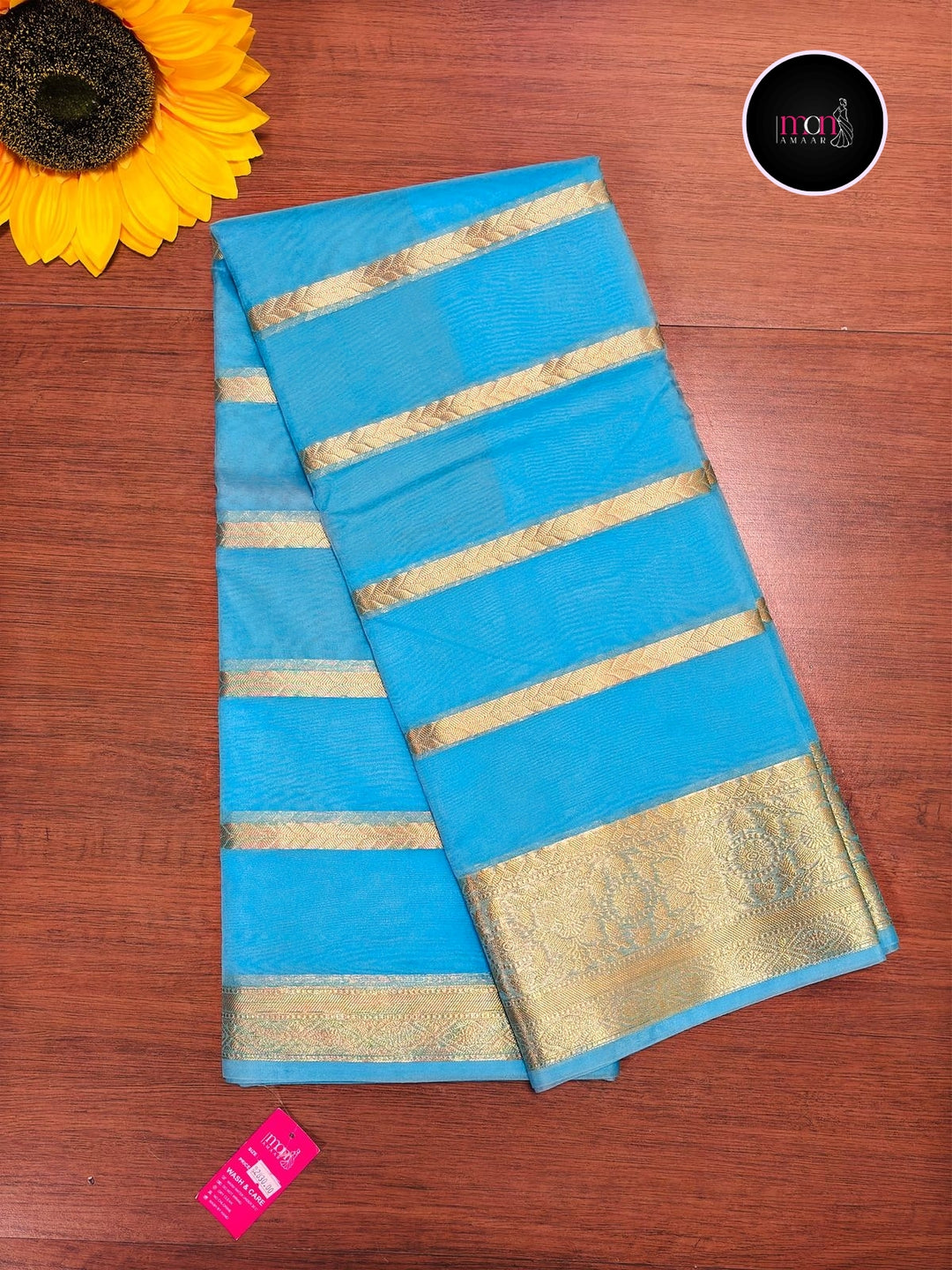 Blue Banarasi Organza Saree