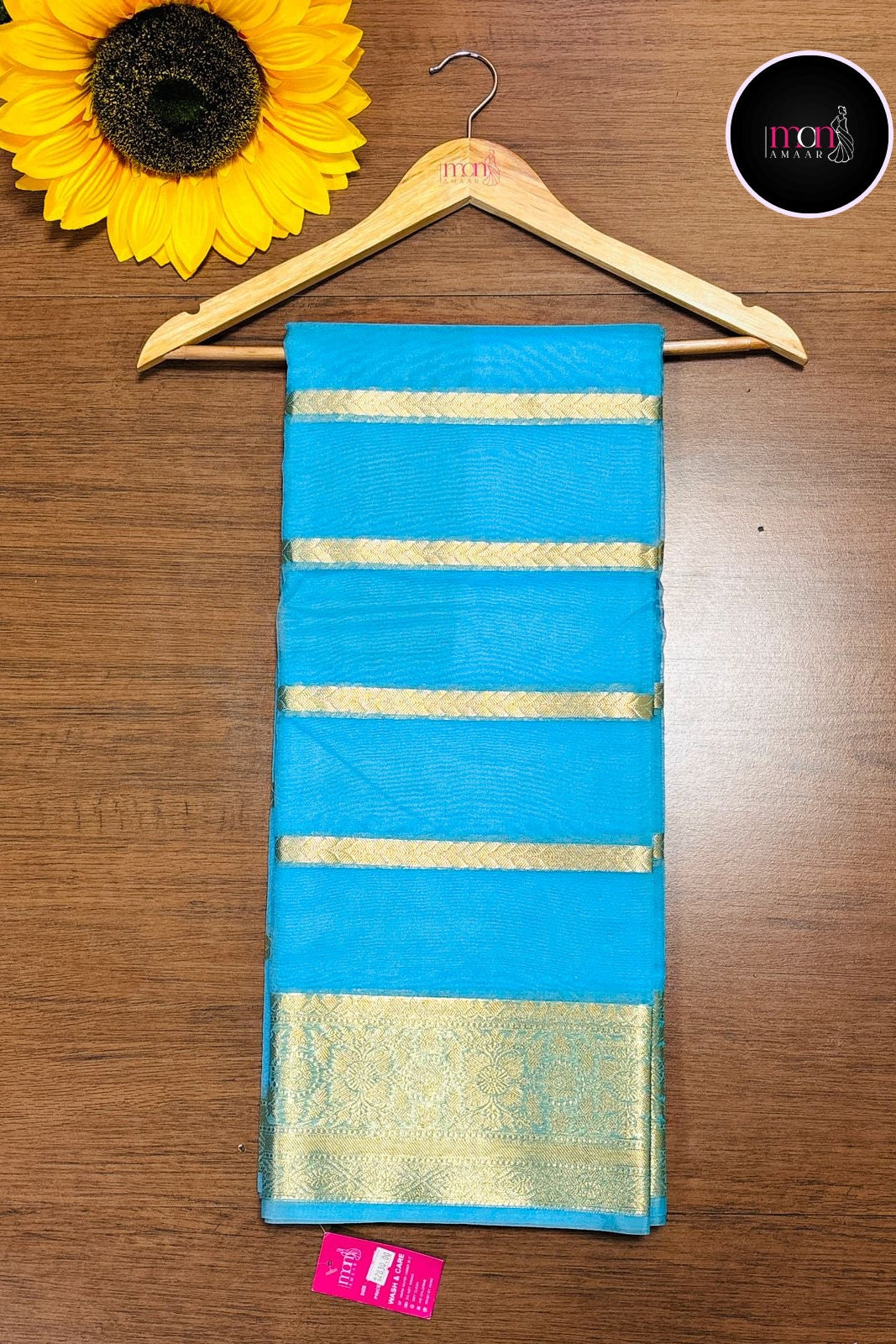 Blue Banarasi Organza Saree