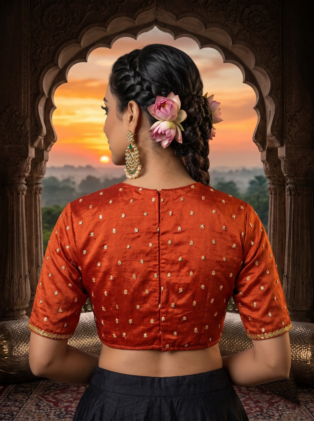 Celeste Noir - Fendy Silk Blouse