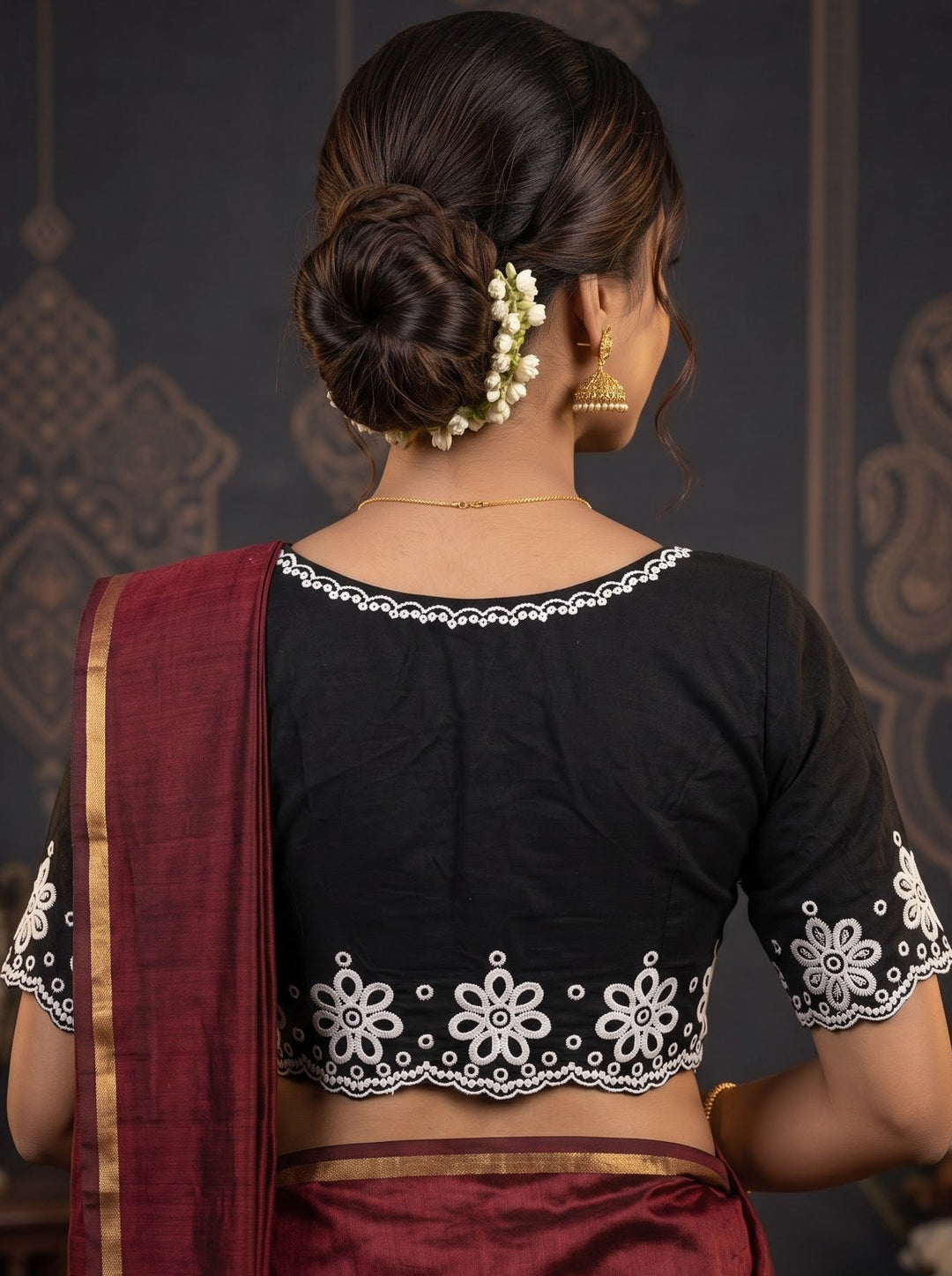 A Crown of Petals Cotton Embroidered Blouse